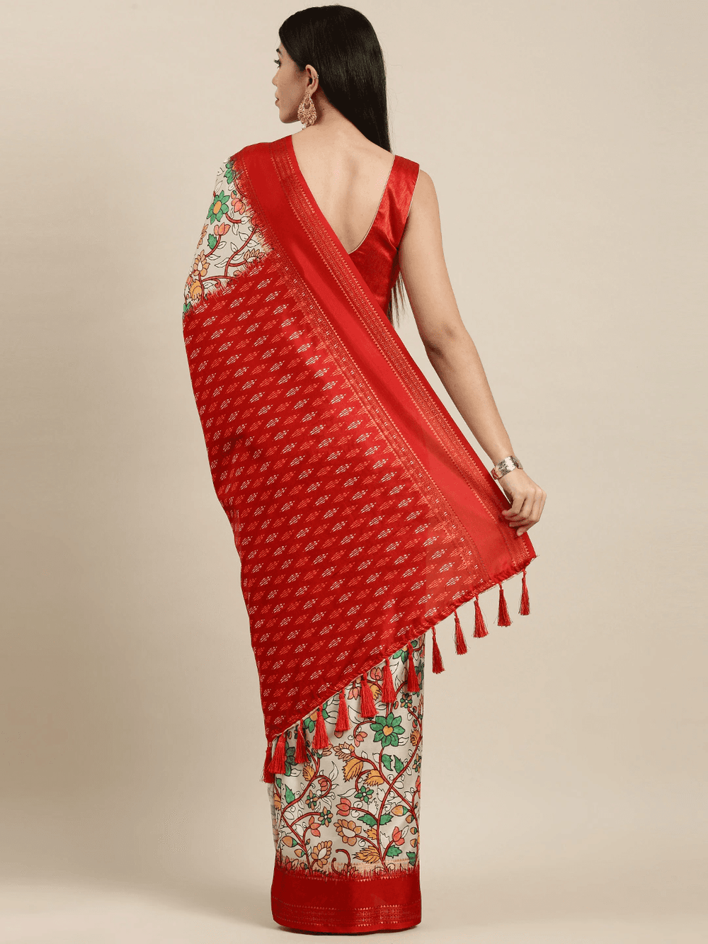 Soft Silk Kalamkari Digital Print Festive Wear Saree
