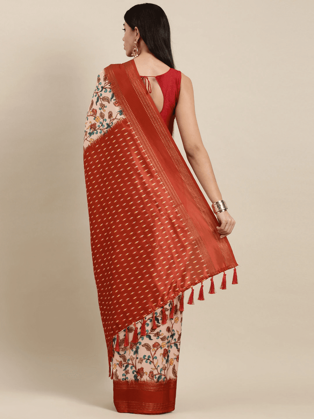 Soft Silk Kalamkari Digital Print Festive Wear Saree