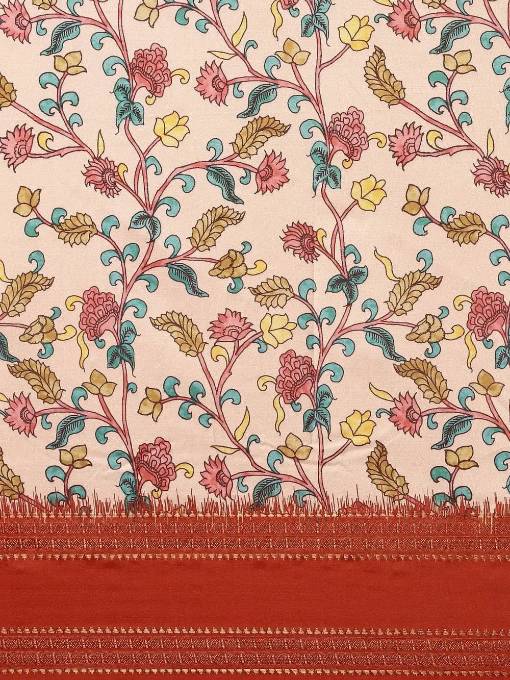 Soft Silk Kalamkari Digital Print Festive Wear Saree