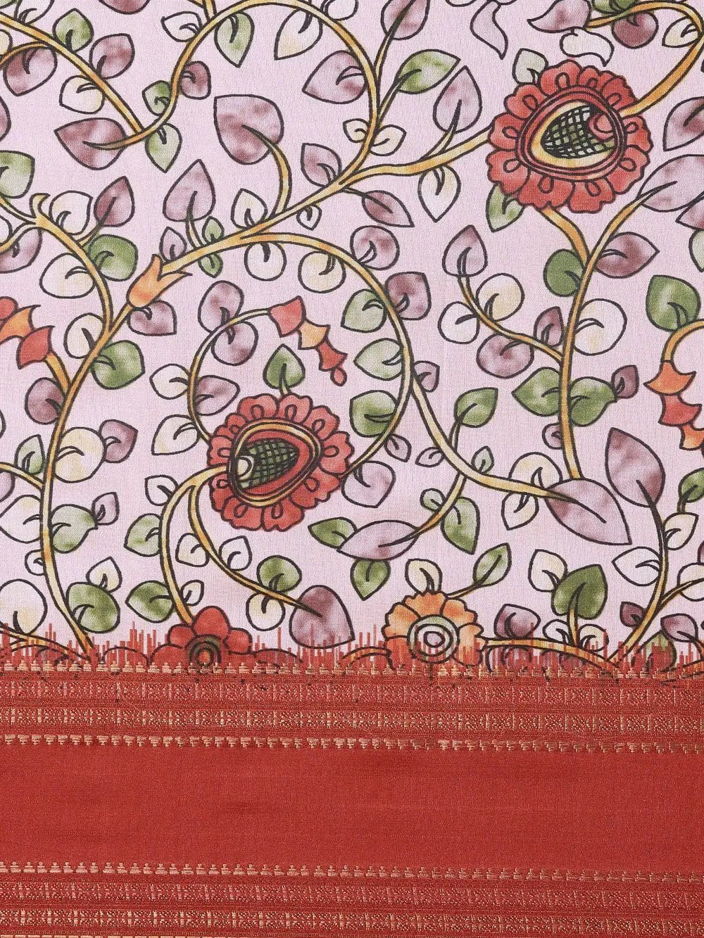 Soft Silk Kalamkari Digital Print Festive Wear Saree