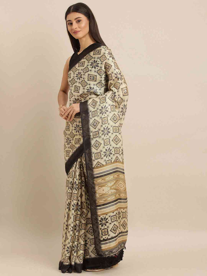 Patola Silk Saree With Ethnic Motifs