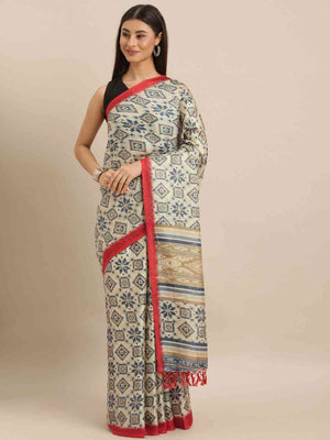 Patola Silk Saree With Ethnic Motifs