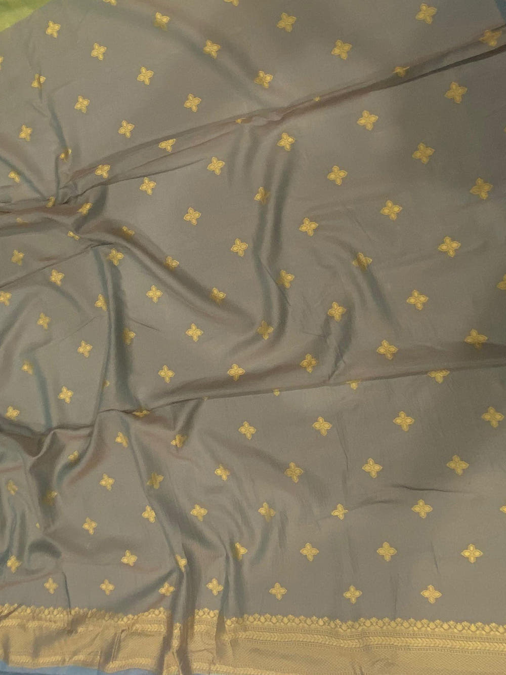 Lime Patola And Kalamkari Fusion Saree