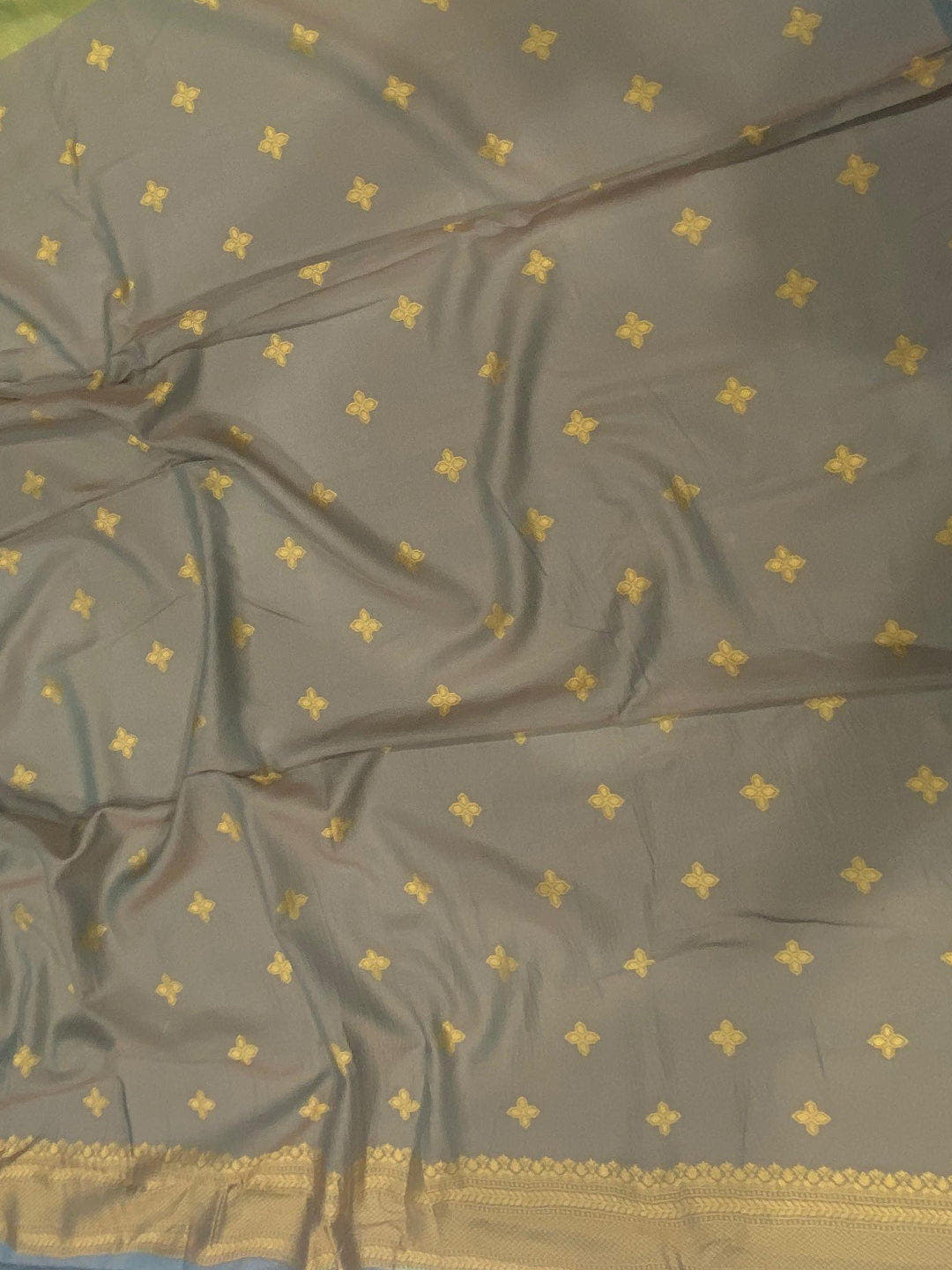 Lime Patola And Kalamkari Fusion Saree