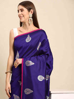 Pure Banarasi Zari Silk Saree With Ethnic Motifs