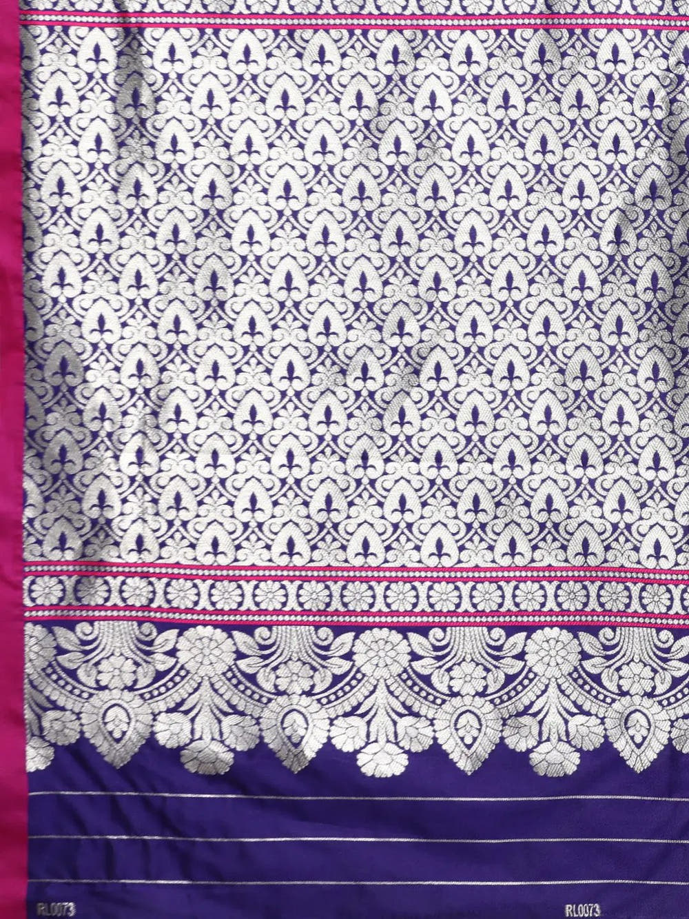 Pure Banarasi Zari Silk Saree With Ethnic Motifs