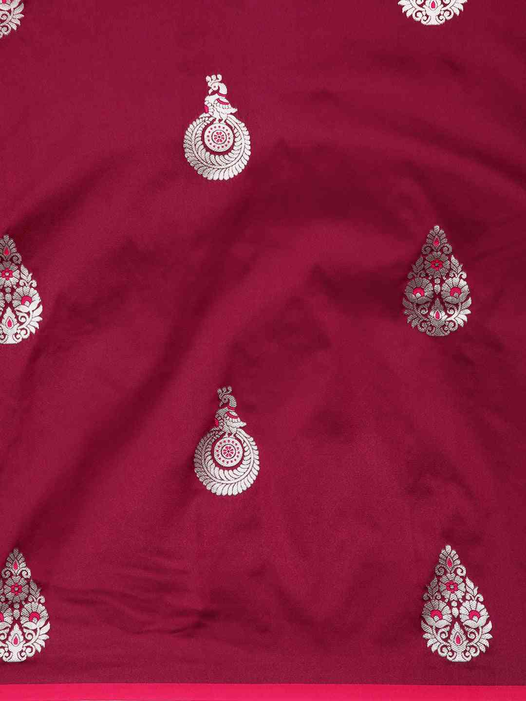Pure Banarasi Zari Silk Saree With Ethnic Motifs