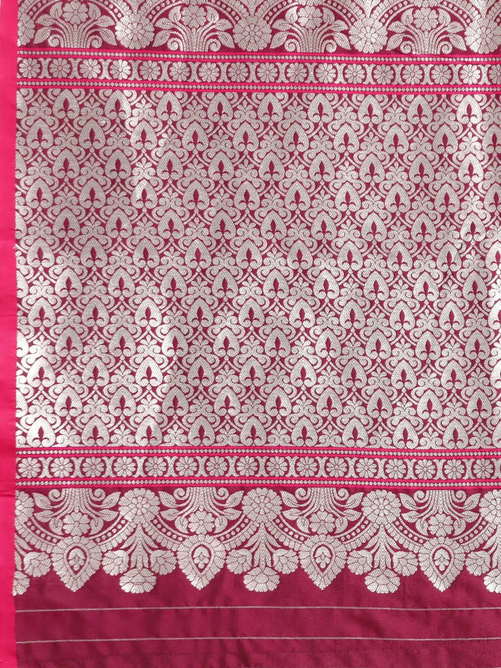 Pure Banarasi Zari Silk Saree With Ethnic Motifs