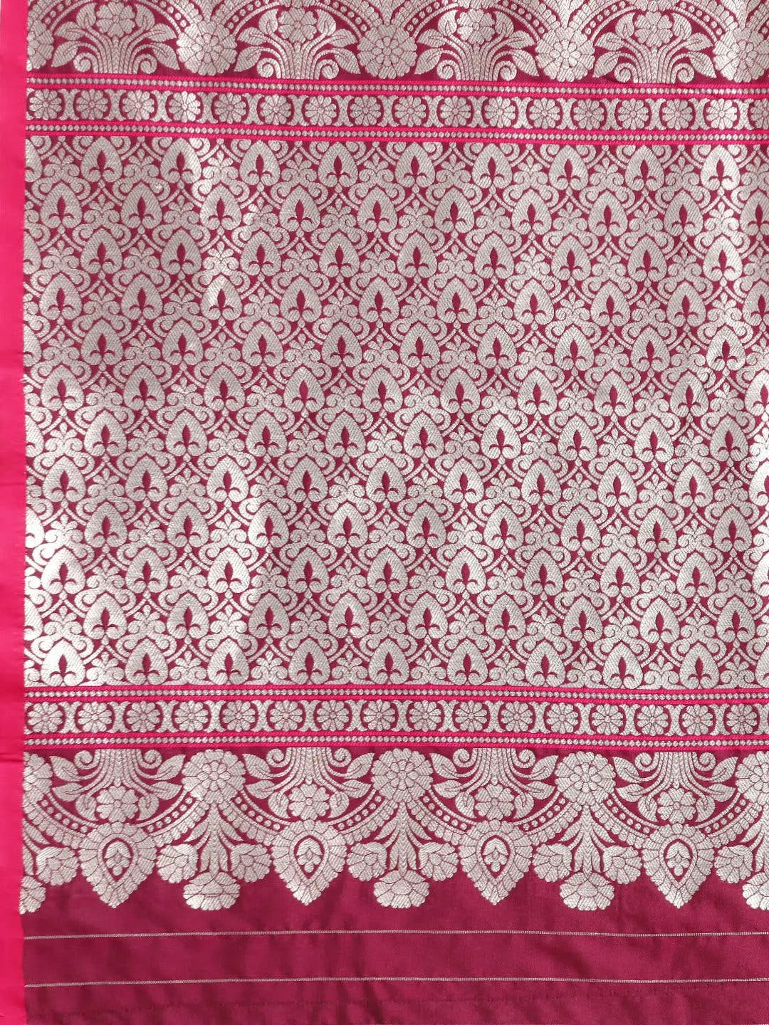 Pure Banarasi Zari Silk Saree With Ethnic Motifs