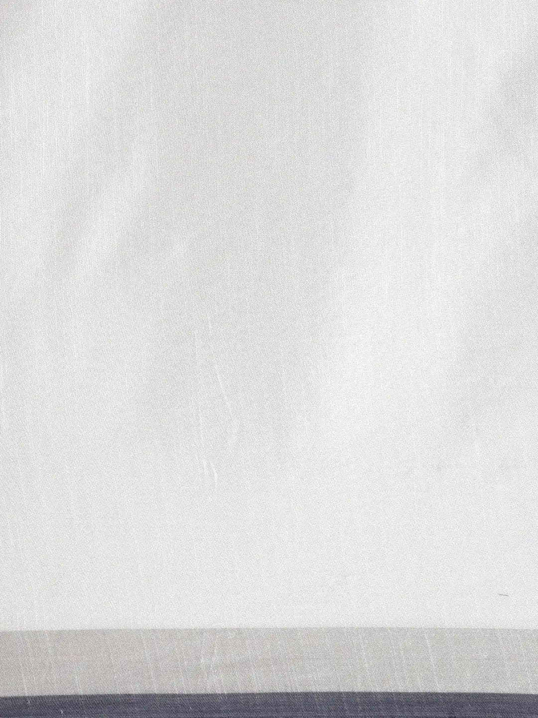 Bhagalpuri Linen Saree With Navy Colour Small Patti