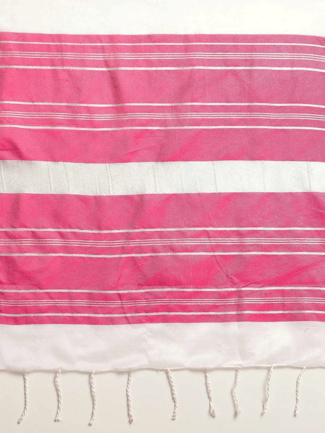 Bhagalpuri Linen Saree With Pink Colour Small Patti