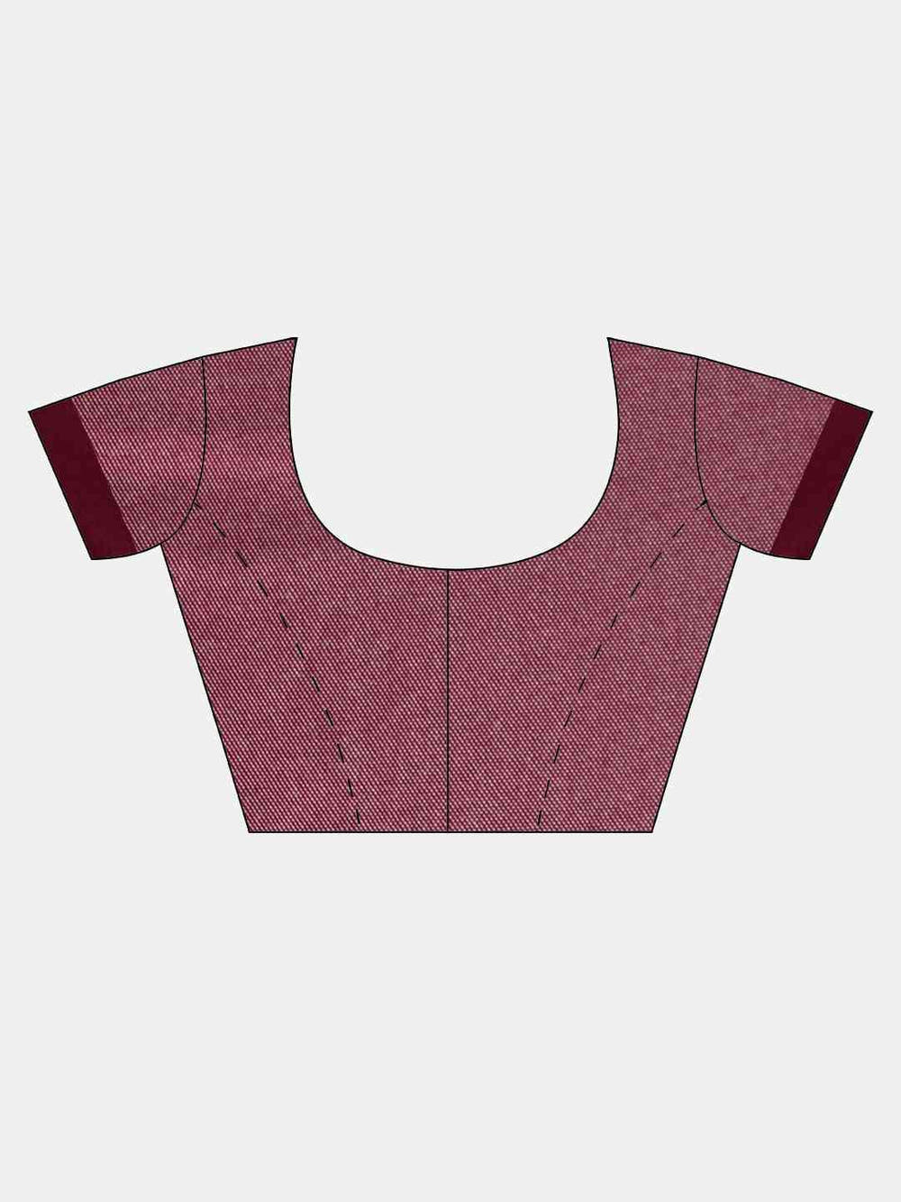 Bhagalpuri Linen Saree With Wine Colour Small Patti