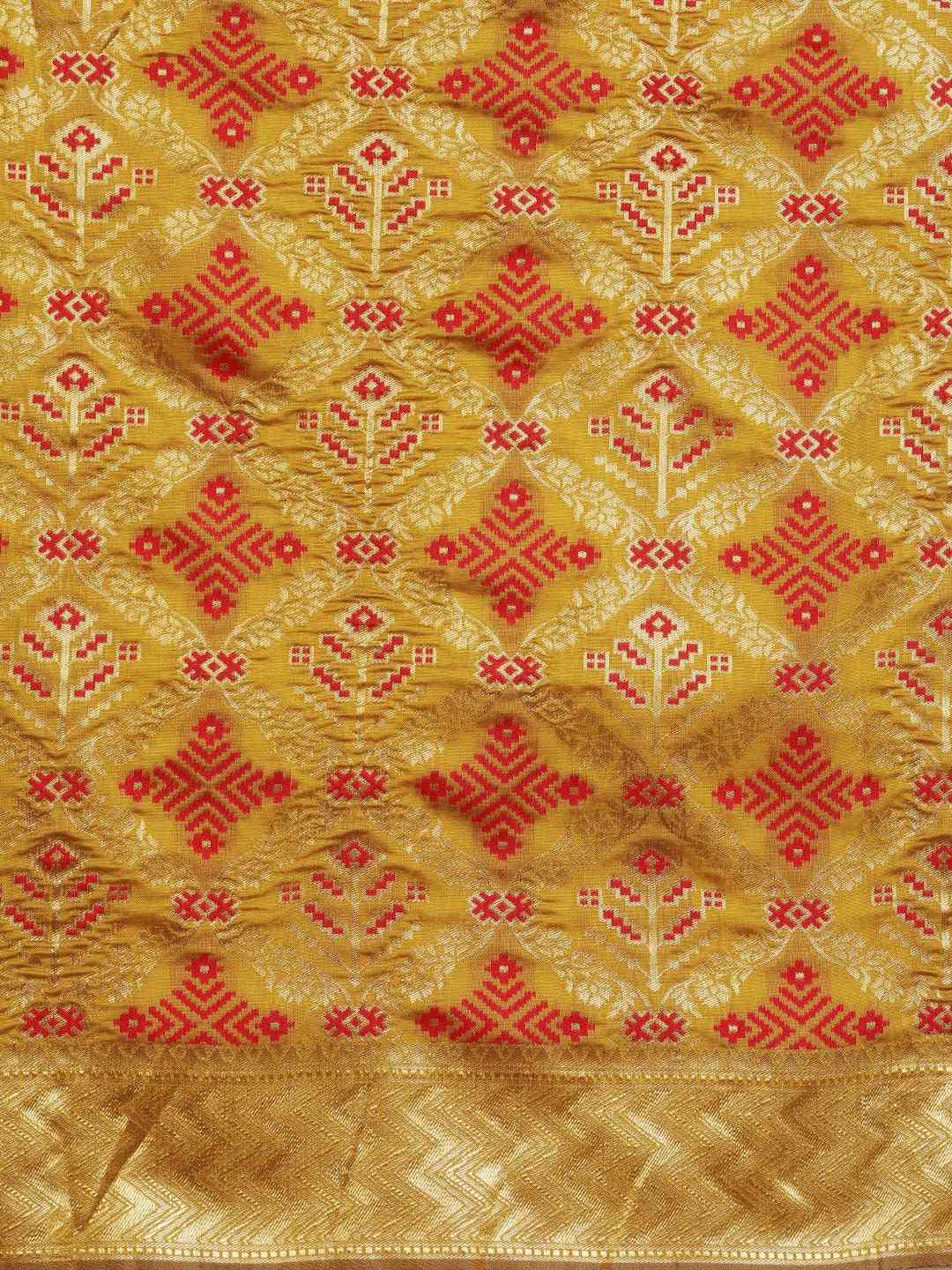 Patola Silk Saree Woven Design With Zari Border