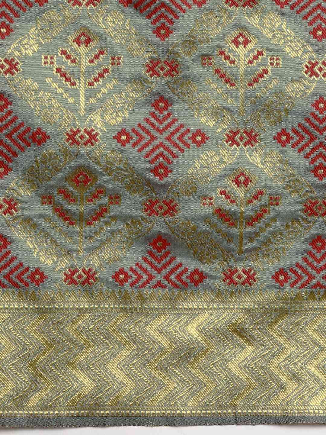 Patola Silk Saree Woven Design With Zari Border