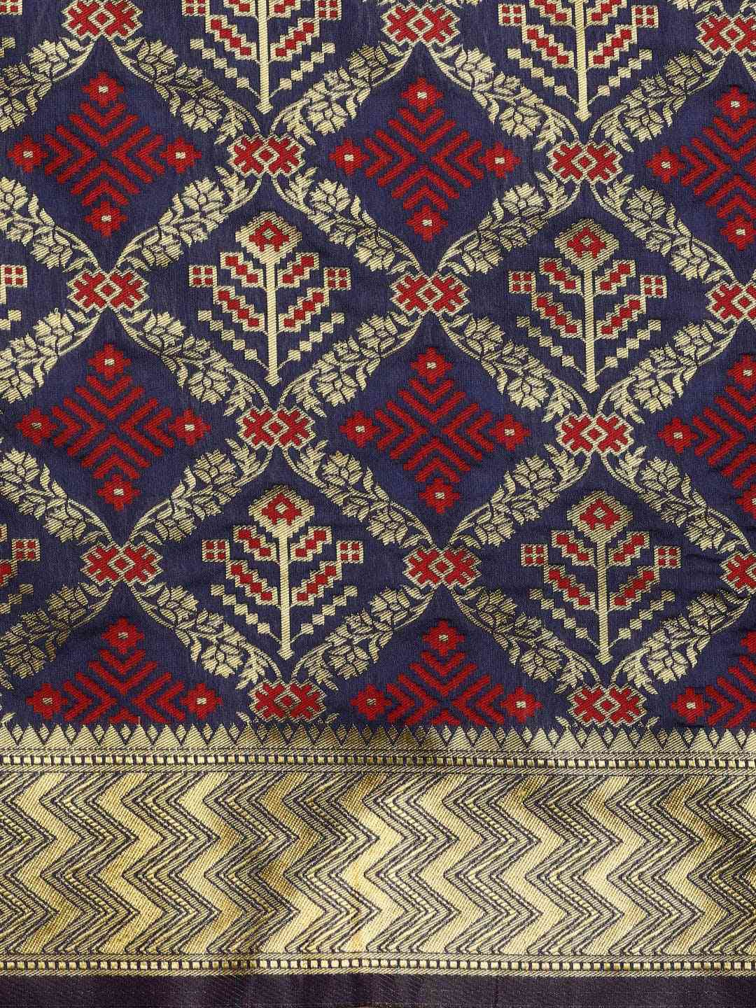 Patola Silk Saree Woven Design With Zari Border