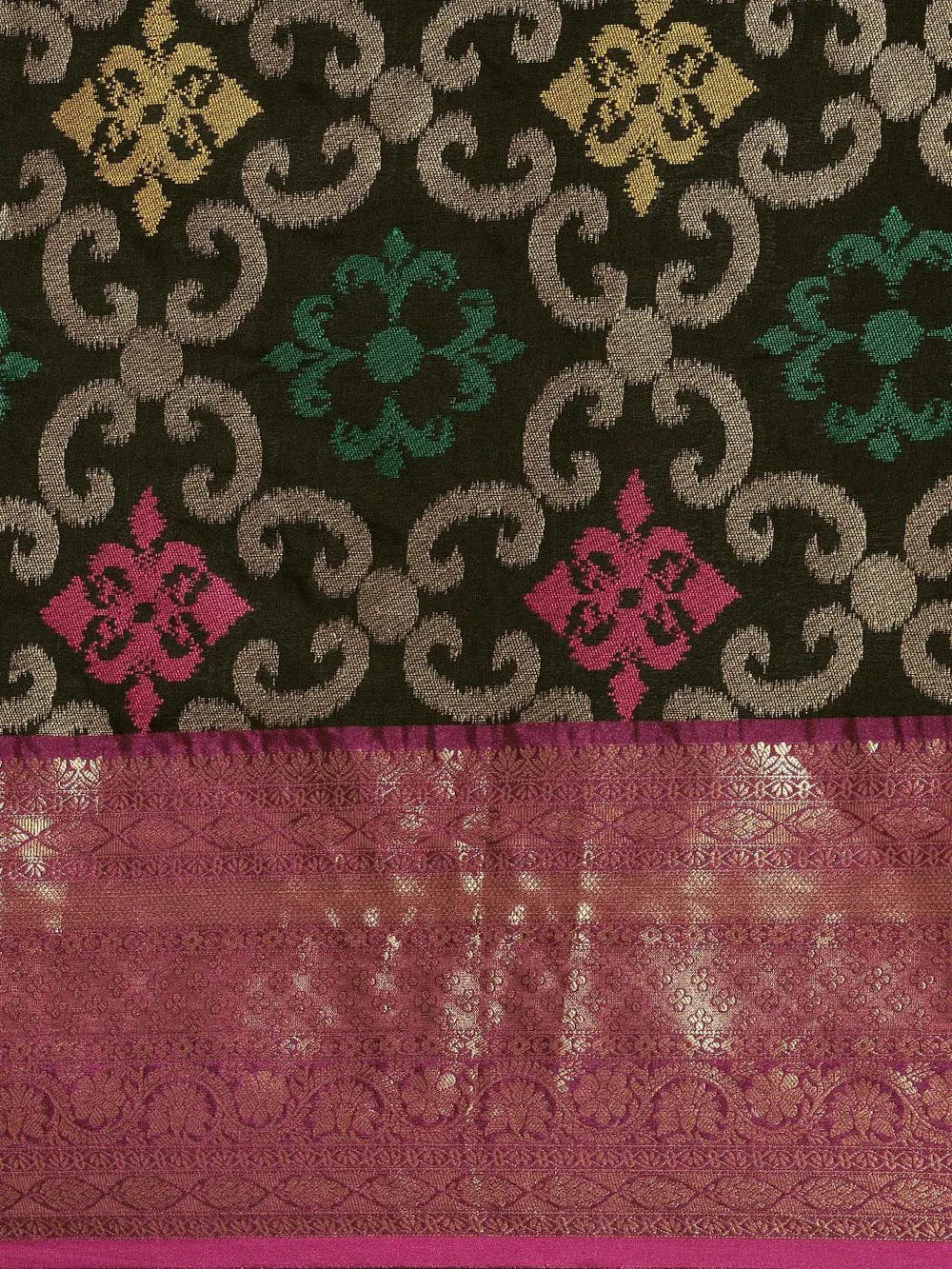 Exclusive Black Colour Dharmavaram Soft Silk Festive Wear Saree