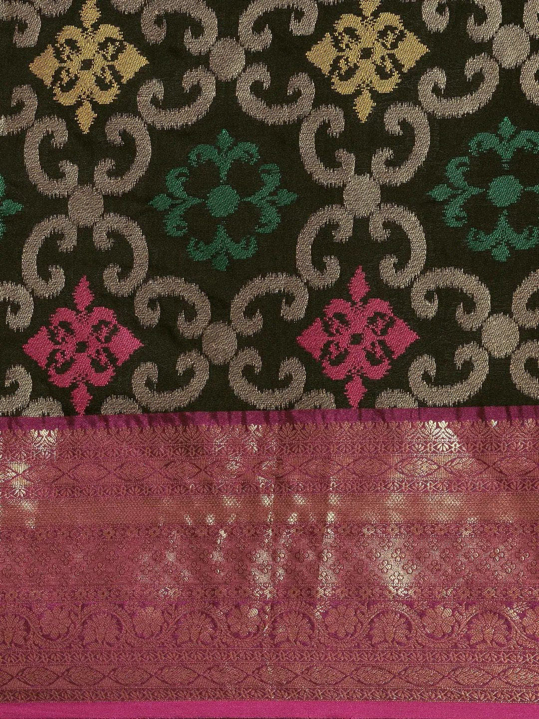 Exclusive Black Colour Dharmavaram Soft Silk Festive Wear Saree