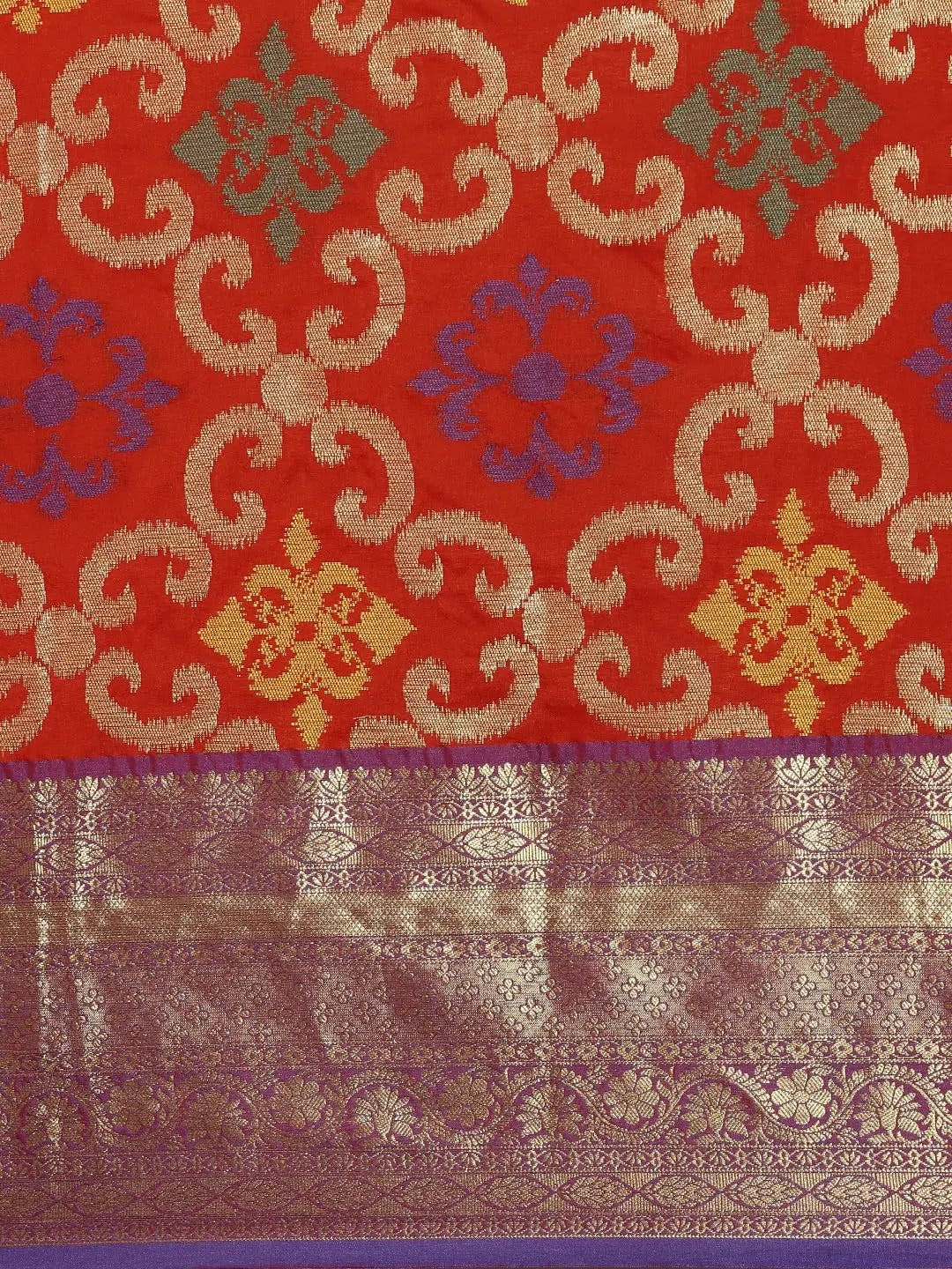 Exclusive Red Colour Dharmavaram Soft Silk Festive Wear Saree