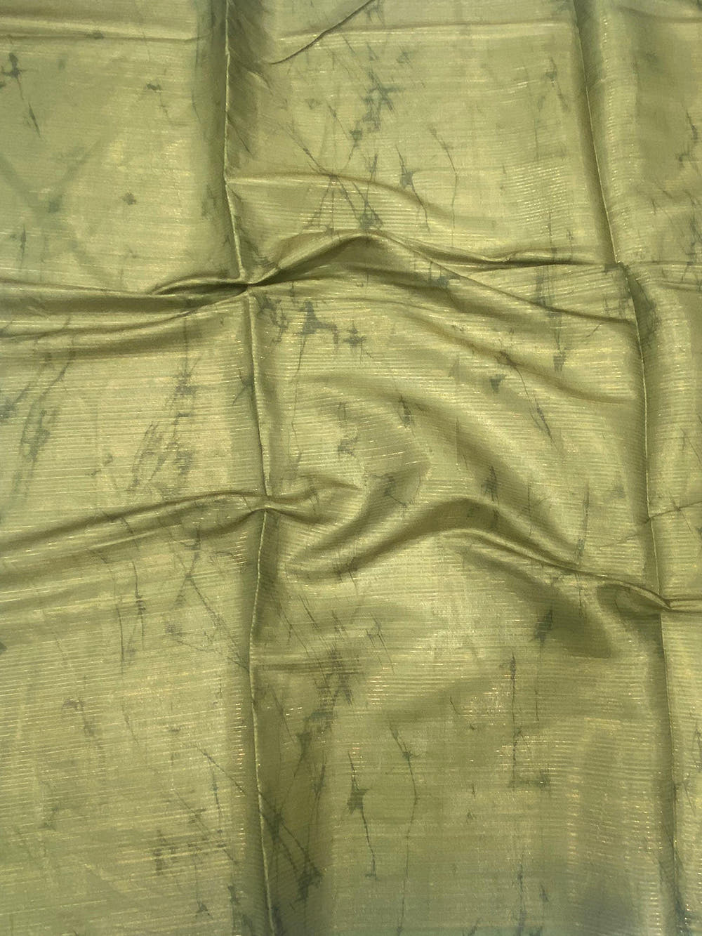 Light Green Tussar Zari Floral Saree