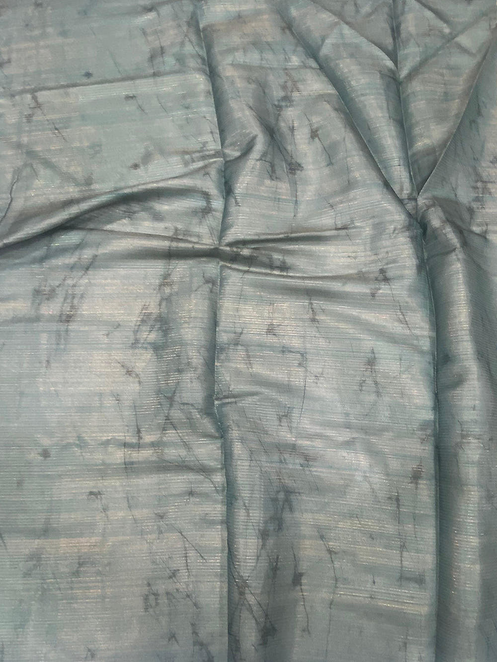 Teal Semi Gold Zari Tussar Saree