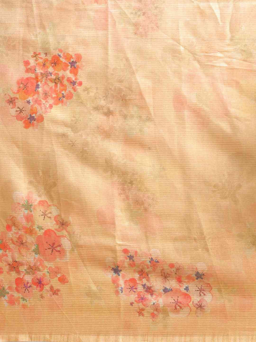 Maheshwari Floral  Printed Silk Saree