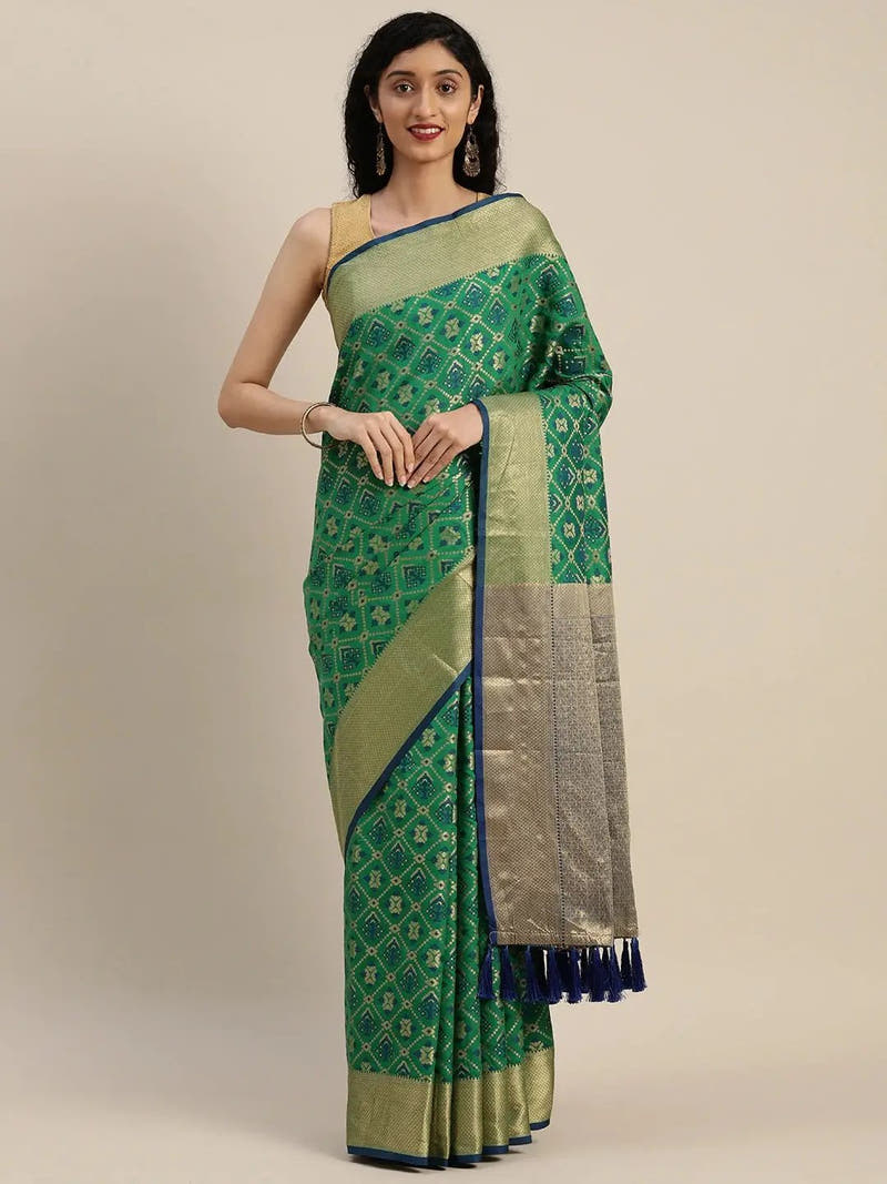 Soft Banarasi Patola Zari Party Wear Saree