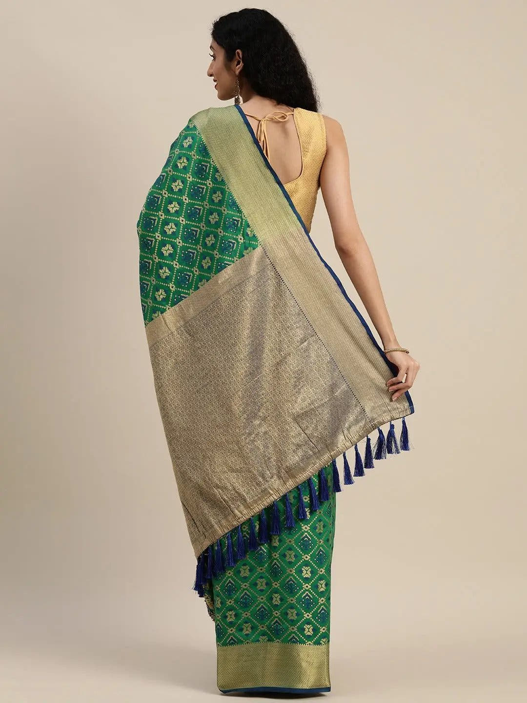 Soft Banarasi Patola Zari Party Wear Saree
