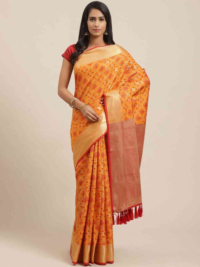 Soft Banarasi Patola Zari Party Wear Saree