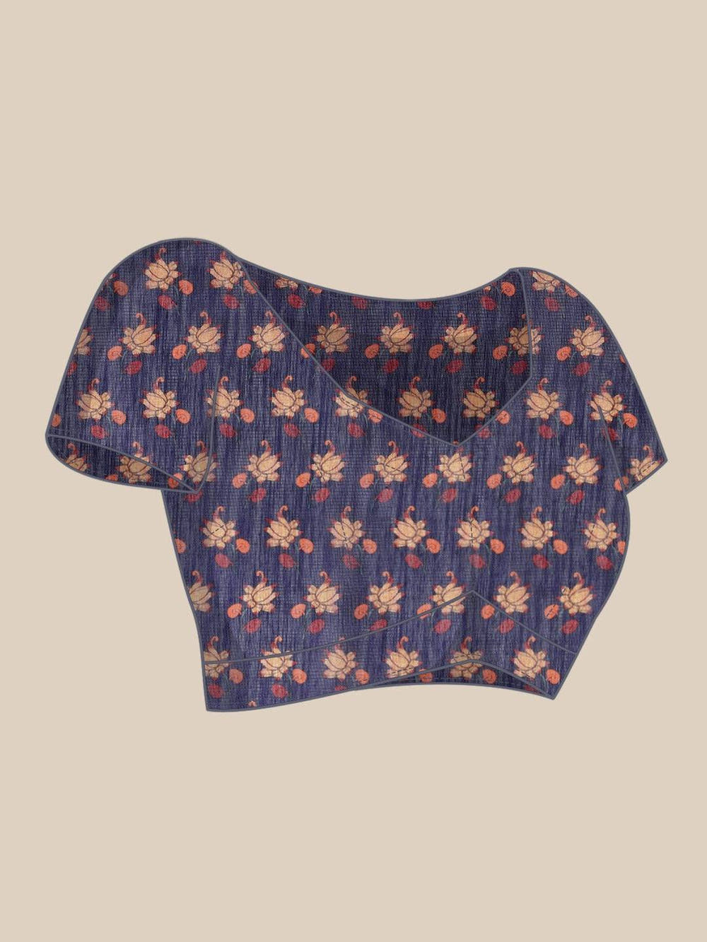 Beautiful Digital Print Kalamakri Design Soft Linen Saree