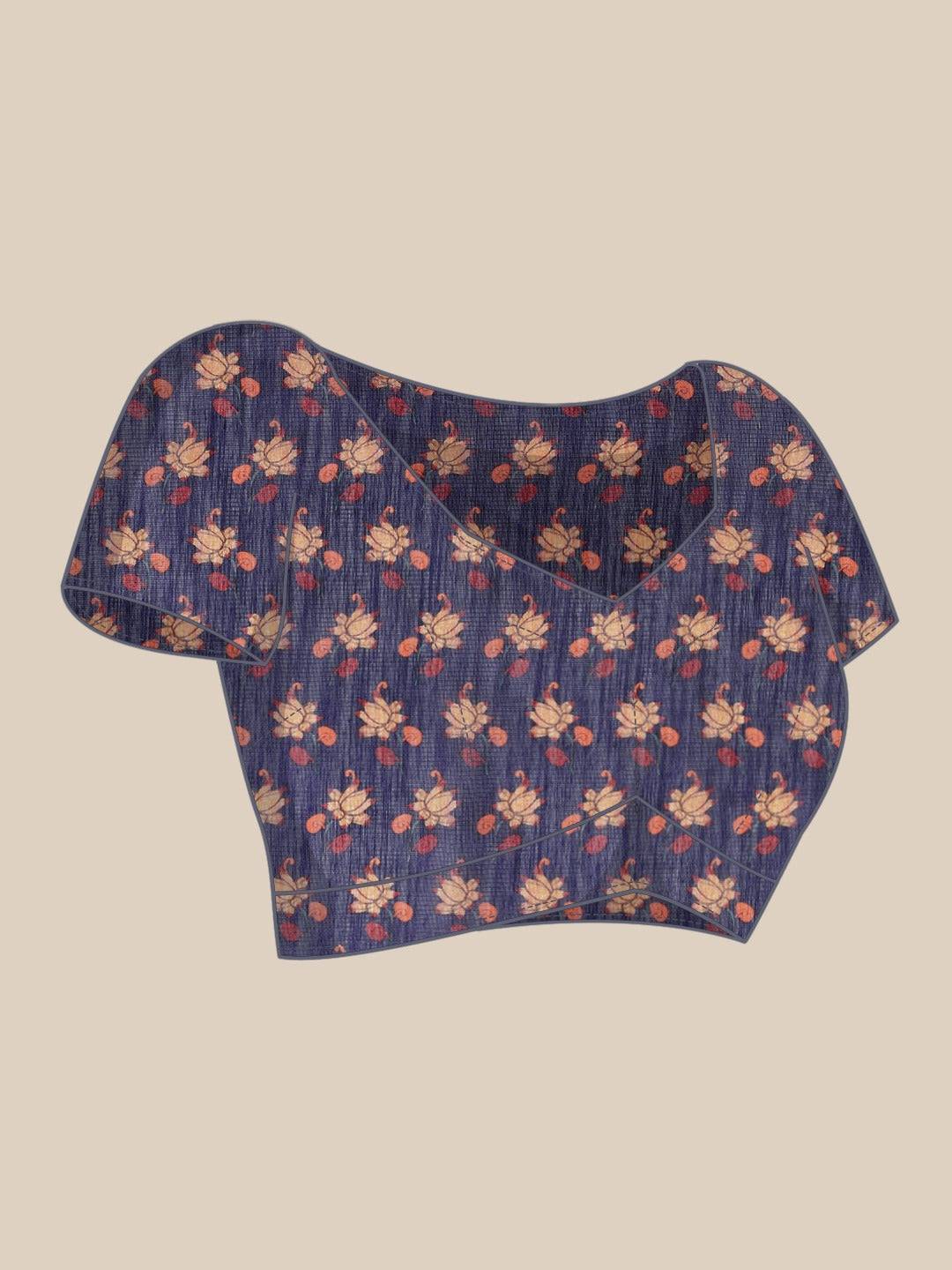 Beautiful Digital Print Kalamakri Design Soft Linen Saree