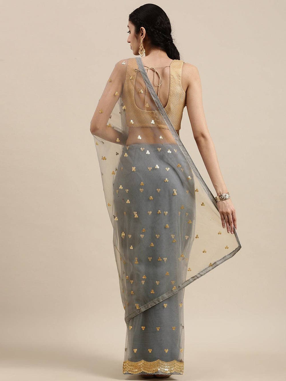 Exclusive Soft Net Sequence Work Party Wear Saree