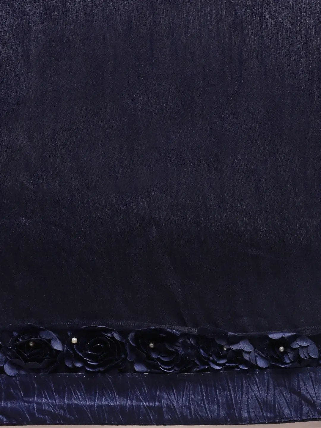 Ribbon Poly Georgette Party Wear Solid Saree
