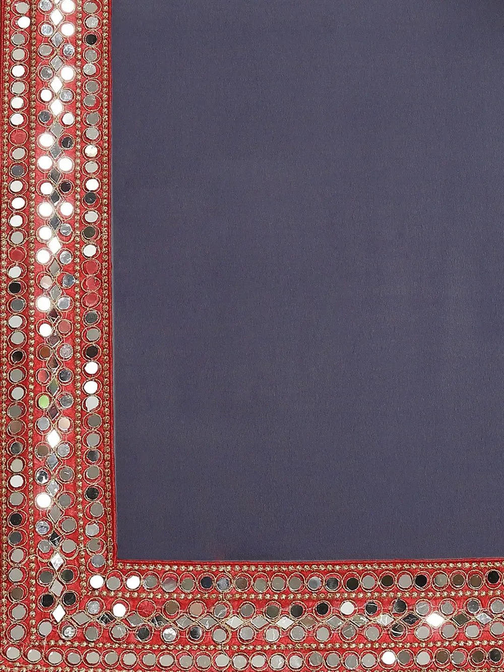 Exclusive Soft Georgette Real Mirror Work Border Party Wear Saree