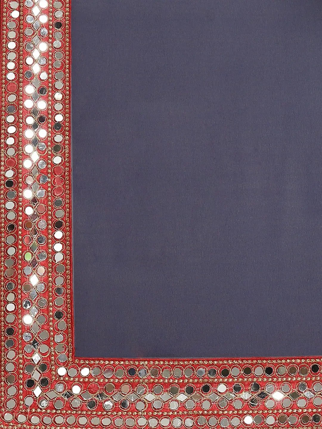 Exclusive Soft Georgette Real Mirror Work Border Party Wear Saree