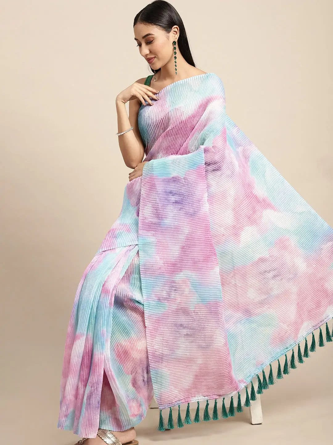 Bollywood Design Soft Linen Crush Saree