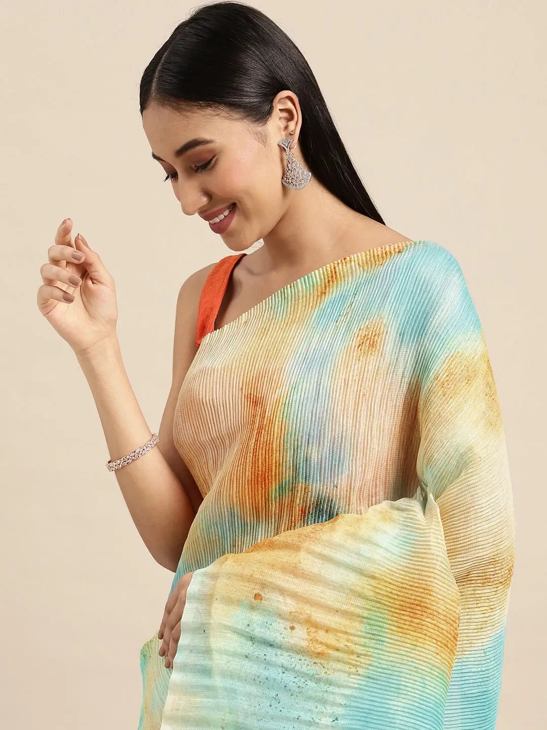Bollywood Design Soft Linen Crush Saree