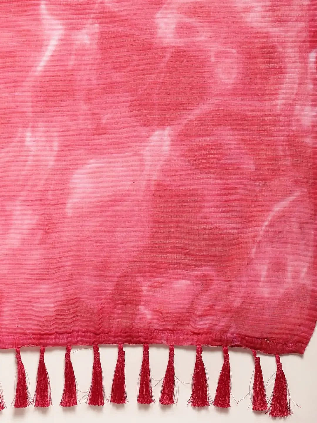 Bollywood Design Pink Colour Soft Linen Crush Saree
