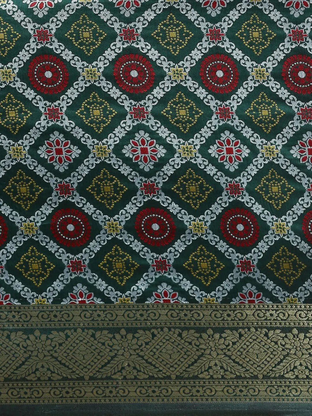 Patola Soft Silk Banarasi Saree With Zari border 