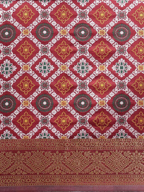 Patola Soft Silk Banarasi Saree With Zari border 