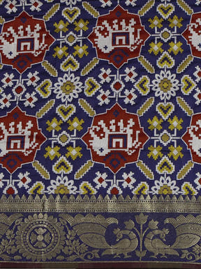 Patola Soft Silk Banarasi Saree With Zari border 