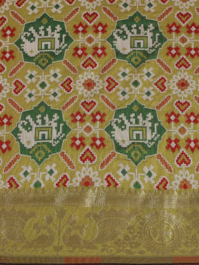 Patola Soft Silk Banarasi Saree With Zari border 