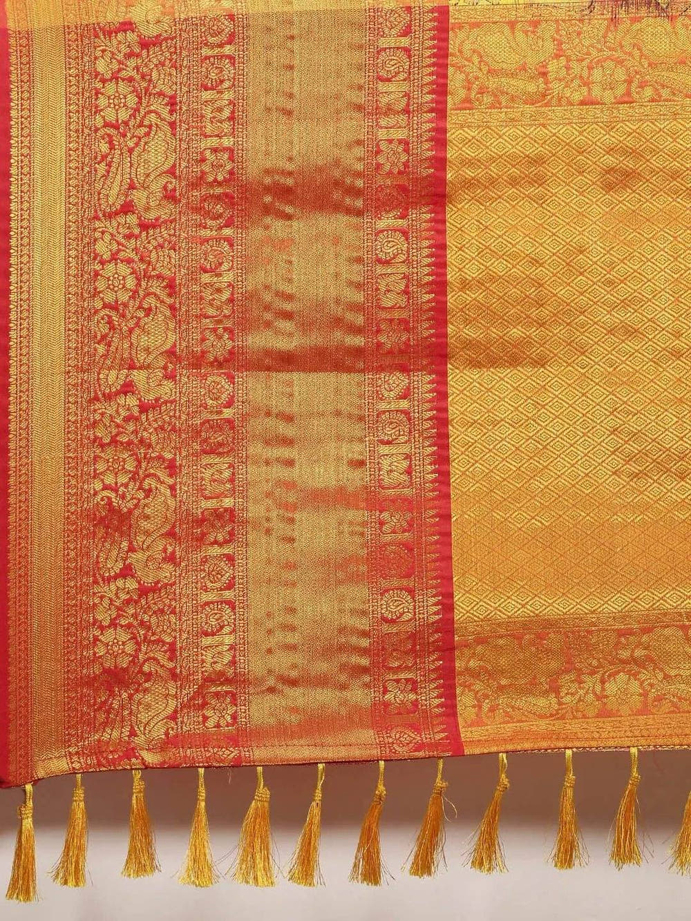 Designer Kalamkari Print Pattu Banarasi Silk Saree