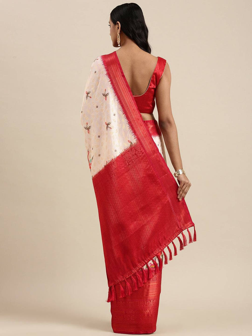 Designer Digital Kalamkari Print Pattu Banarasi Silk Saree