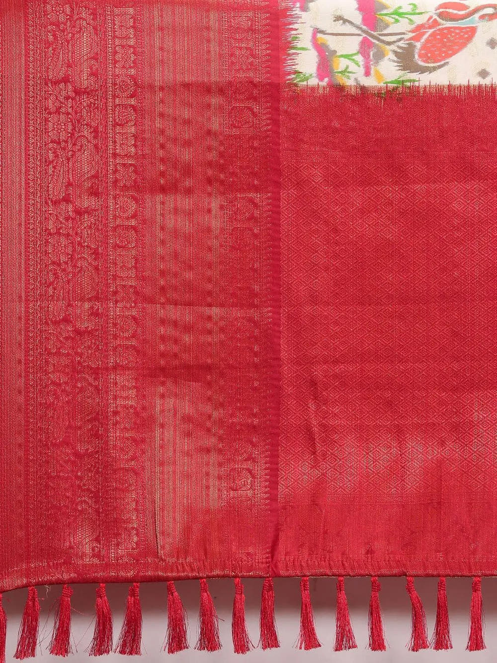 Designer Digital Kalamkari Print Pattu Banarasi Silk Saree