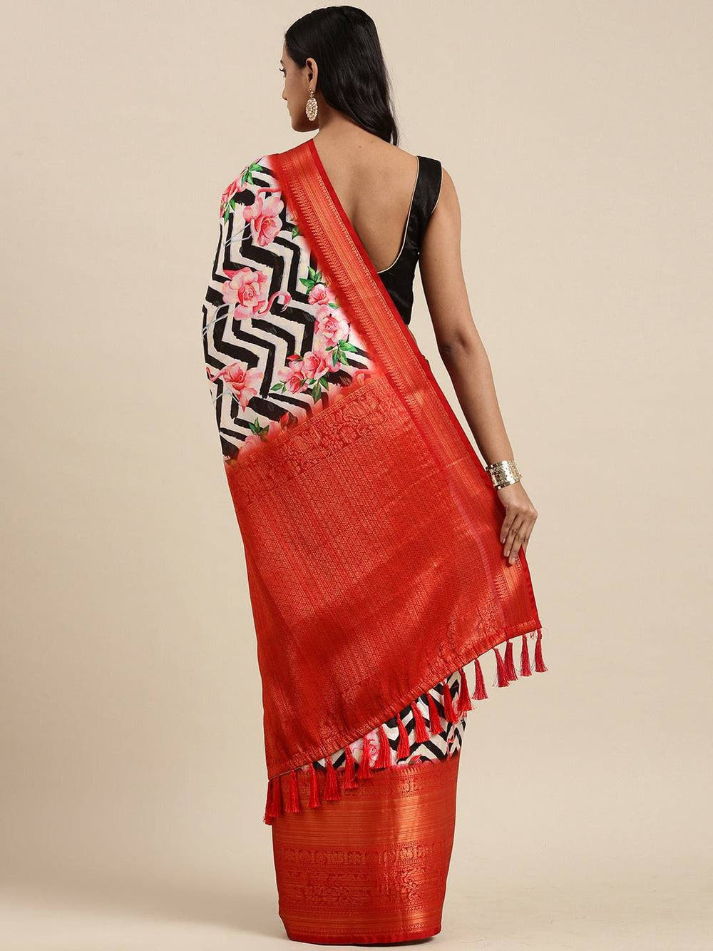 Designer Digital Kalamkari Print Pattu Banarasi Silk Saree