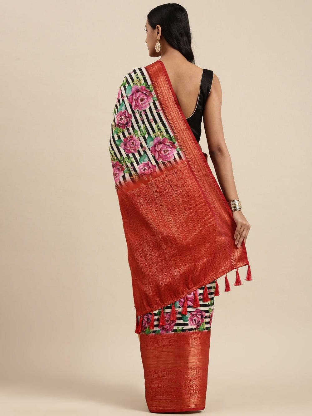 Designer Digital Kalamkari Print Pattu Banarasi Silk Saree