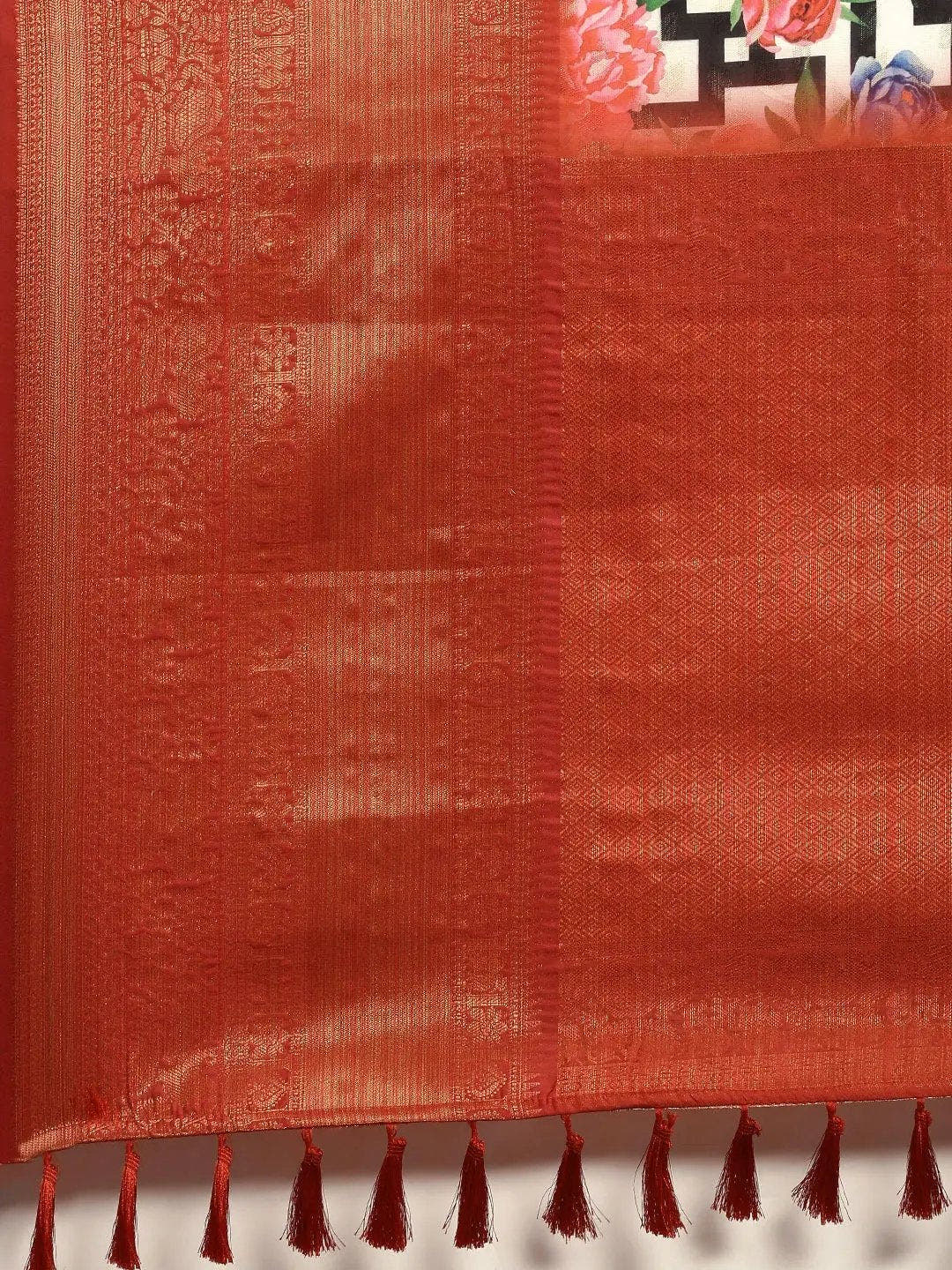 Designer Digital Kalamkari Print Pattu Banarasi Silk Saree