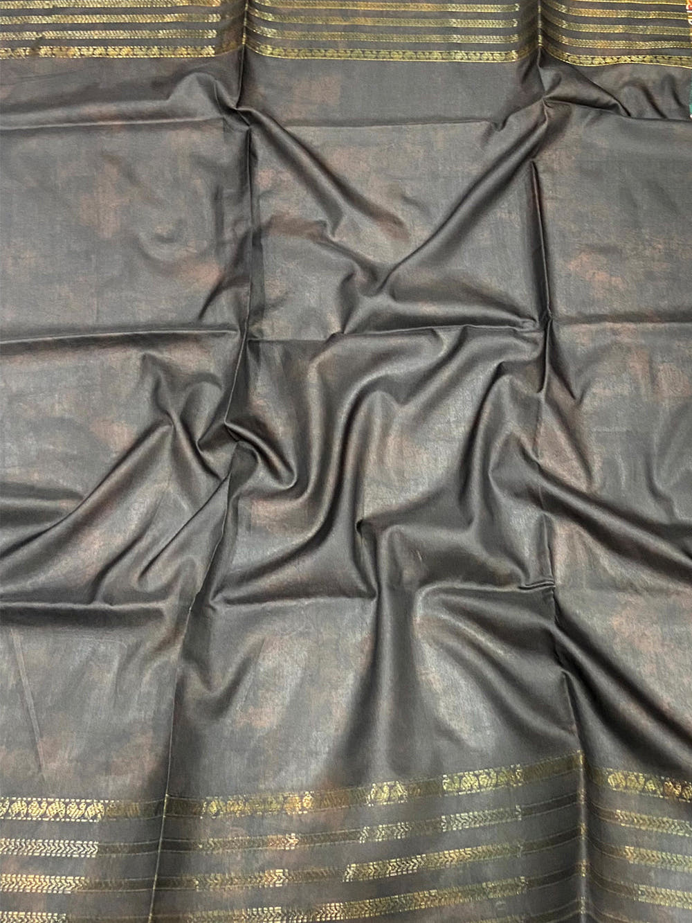 Dark Green Soft Silk Fish Kalamkari Saree