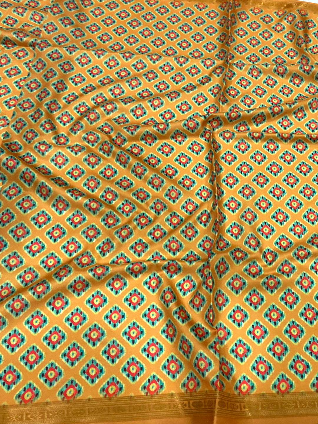 Coral Jungle Printed Silk Saree
