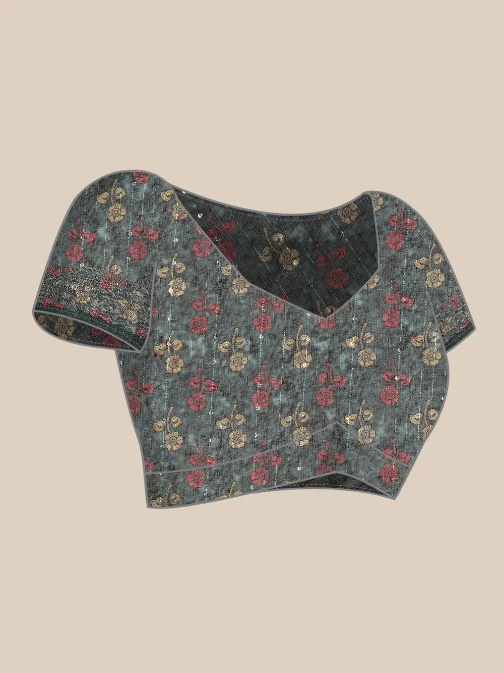 Soft Linen Kalamkari Block Print Party Wear Saree